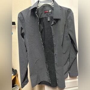 Black print Men's button down
